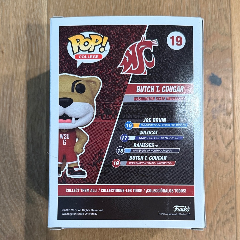 Funko Pop College 19 WSU Butch T. Cougar - Picture 4 of 5